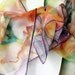 Silk scarf hand dyed - hands painted on natural silk habotai 18x72