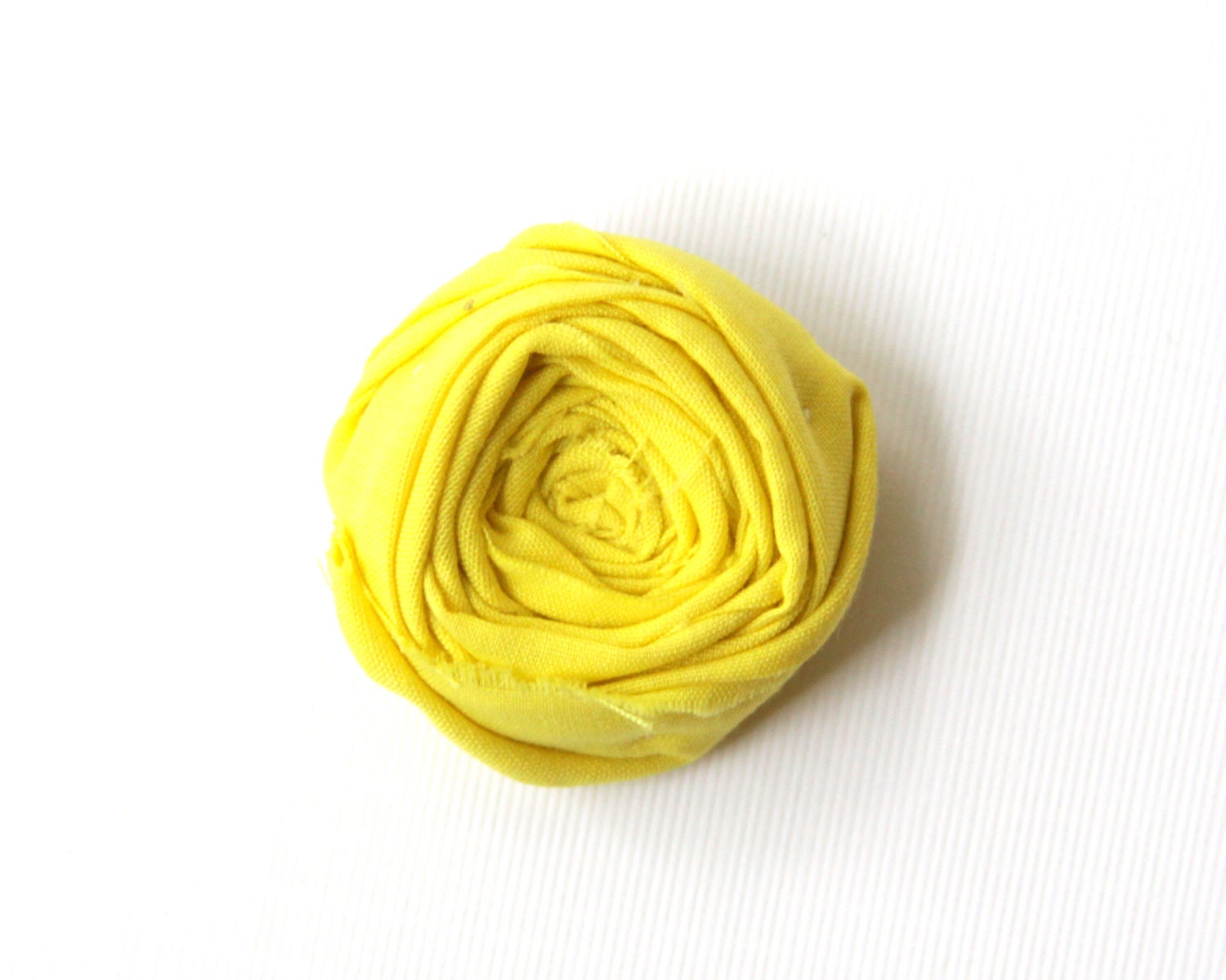 Rosette Brooch Pin Cotton Fresh Yellow Broche 1.5 inches