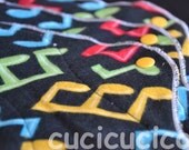 MINI cloth menstrual pad in cotton flannel - pantyliner (music notes - yellow minky)