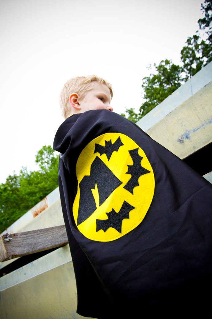 Batman Cape PERSONALIZED Birthday Gift - Bat Cape with letter - Birthday gift