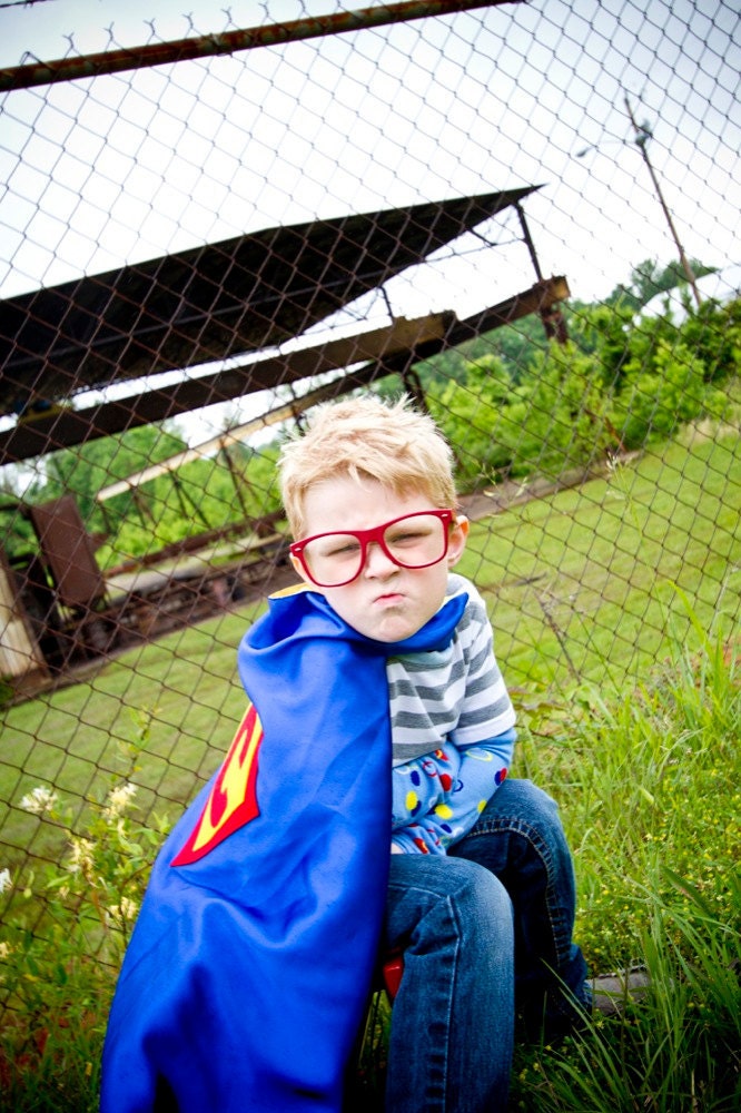 Superman Cape for Kids PERSONALIZED Christmas or Chanukah Gift - Super Man Custom Letter for Boys/Girls