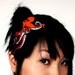 Octopus Embroidered Headband in Orange