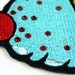 Cupcake Headband, Turquoise, Kawaii Headband, Red rhinestones