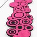Red Headband, Pop Art Circles, Red and Black