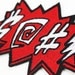 Potty Mouth Comic Headband, Red and White
