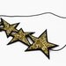 Blue Stars Headband, Glitter, Aqua Blue & Black