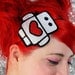 Cute Robot Headband, White and Red Love bot
