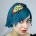 Green Exposed Brains Headband, Green Zombie Brains, Halloween Hairband