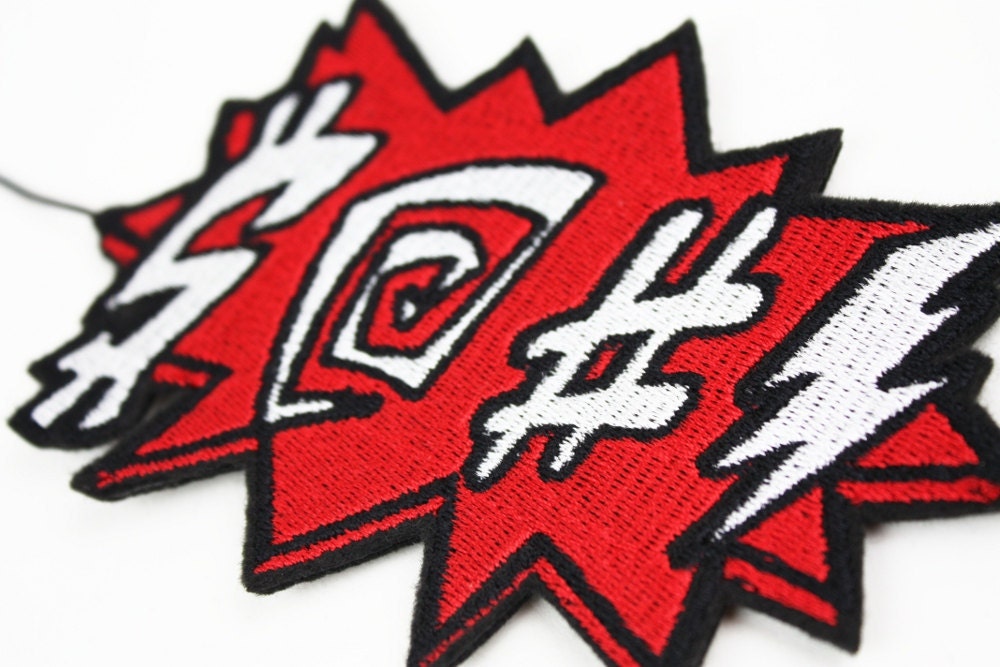 Potty Mouth Comic Headband, Red and White