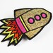 Gold Rocket Hair Clip, Space Ship Hair Barette,
