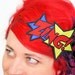 Comic zing embroidered headband yellow, blue and red
