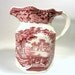 Mason's Ironstone Red/Pink Pitcher/Jug, Vista England, 1940's