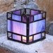 Blue-Purple Stained Glass Candle Holder
