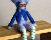 Needle Felted Plum Pudding Boy, Original design by Borbala Arvai
