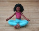 Nina the Needle Felted Yoga Doll