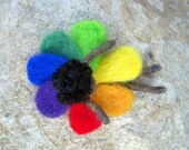 Needle Felted Rainbow Girl Doll - Original design by Borbala Arvai, READY to ship