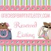 Reserve for Maree Green and Pink Polka Dot and Monkey Harness Vest Custom Made