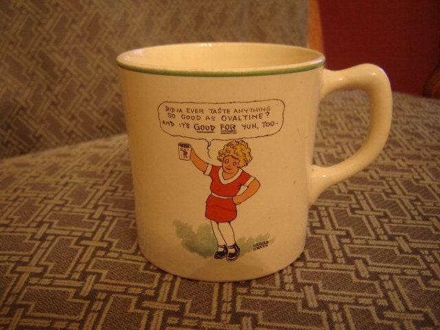 ANNIE Ovaltine Vintage LITTLE ovaltine Mug cup by vintage backofbeyond Cup ORPHAN