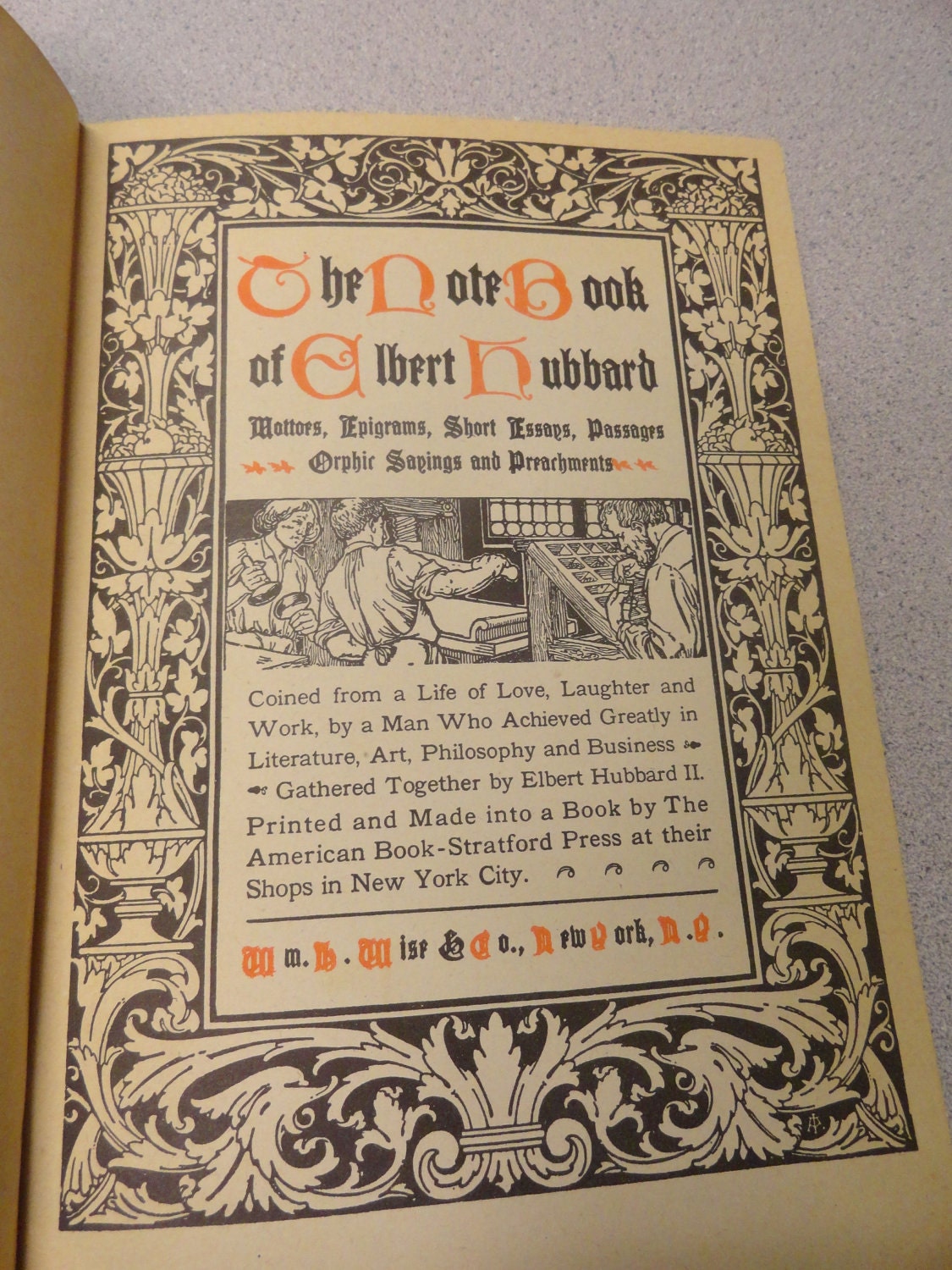 ROYCROFT Notebook of Elbert Hubbard 1927 1st edition dustjacket great shape