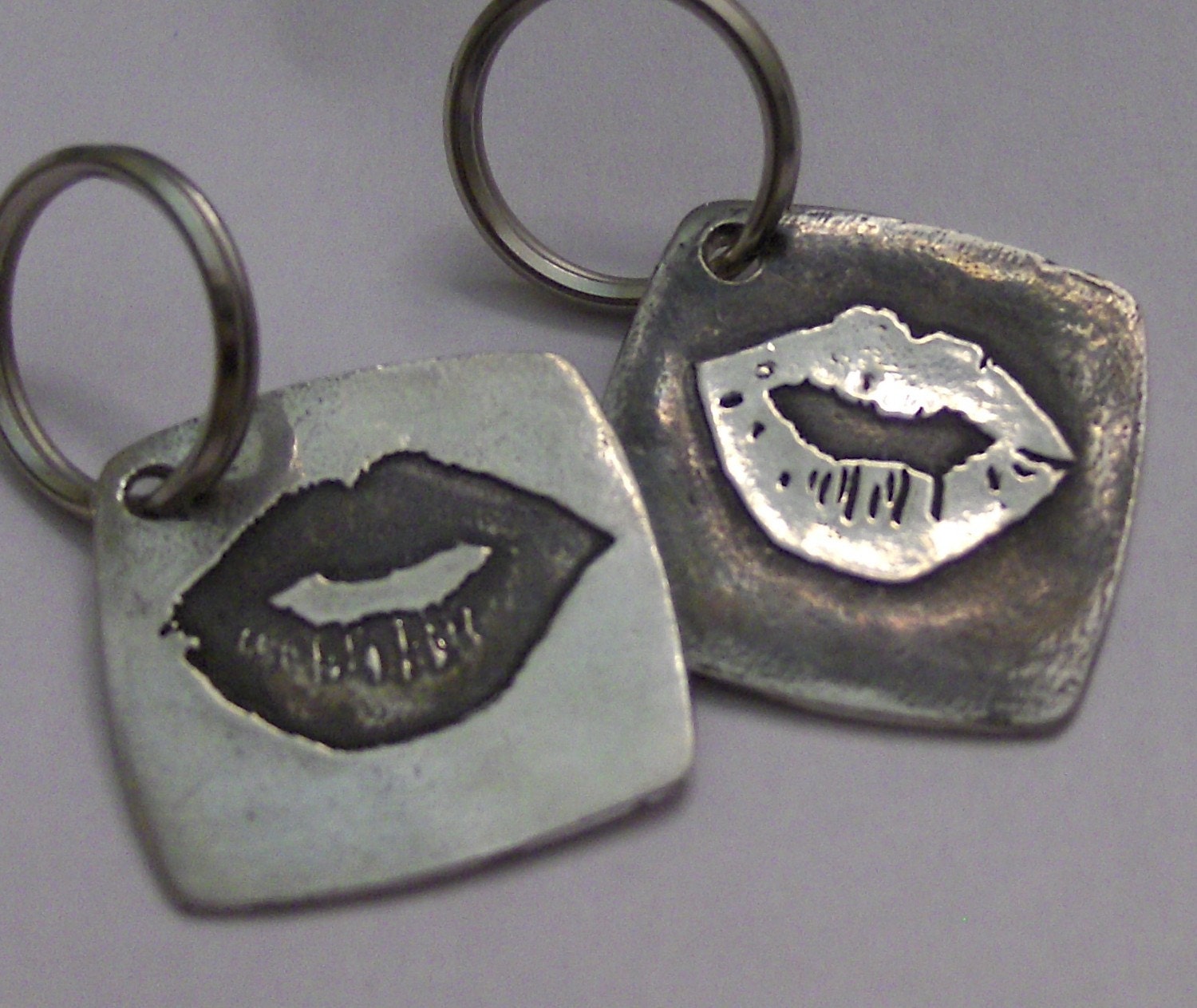 Your Actual Kiss Image in Fine Silver- Husband,  Boyfriend or Groom Gift-Made to Order