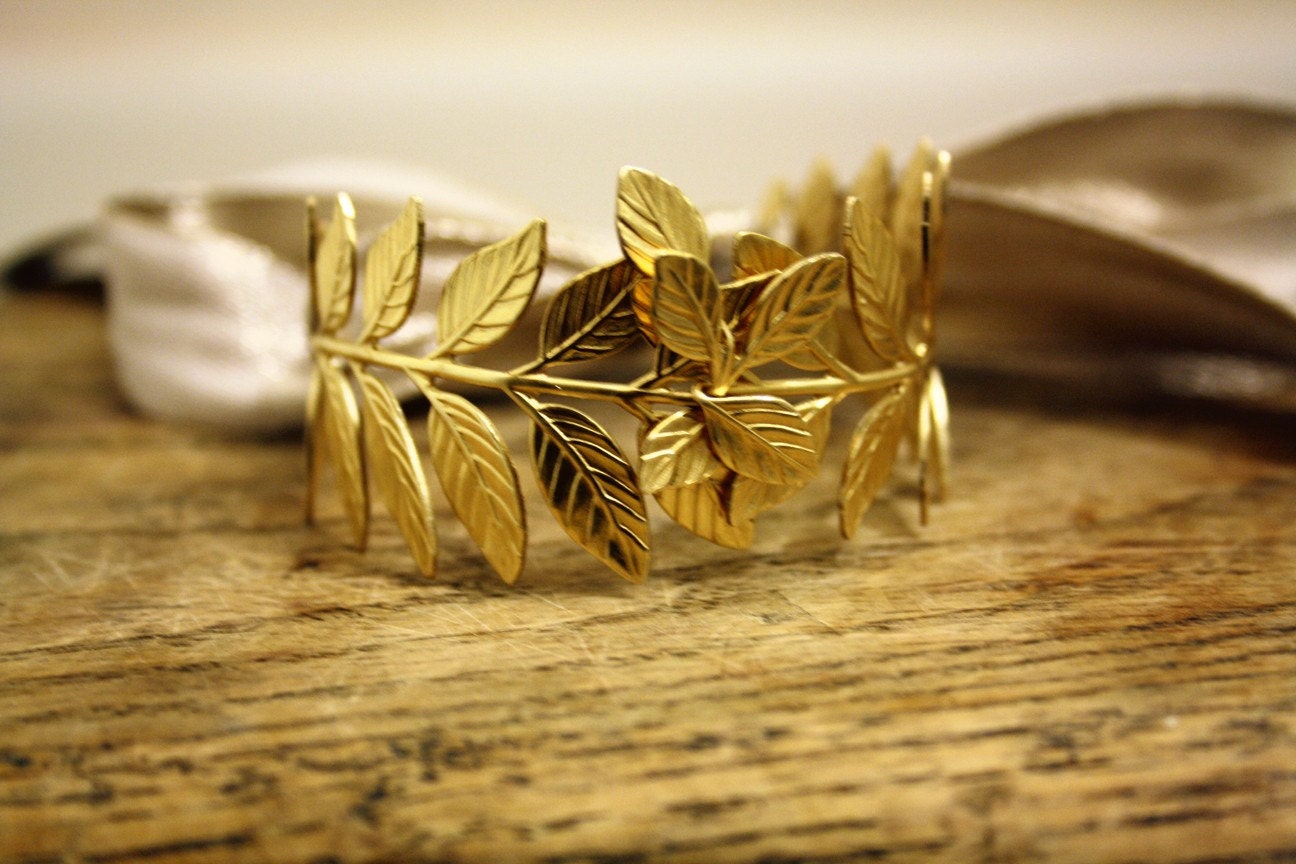 ATHENA III Grecian Laurel Leaf Wrap Bracelet