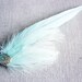 LUCY Fascinator in Mint  with Vintage Gold & Blush Button