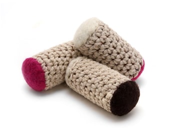 Bamboleos - Re-purposed Wine Cork Cat Toys with Organic Catnip (Raspberry Chocotini Three-pack)