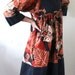 Vintage 60's Autumnal Boho Hippie Dress Sz M/L - Cotton Baby Doll Empire Waist