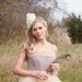 Romantic neutral toned shabby blossom bodice. Ballerina look with two toned blossom trim. Boned bodice.