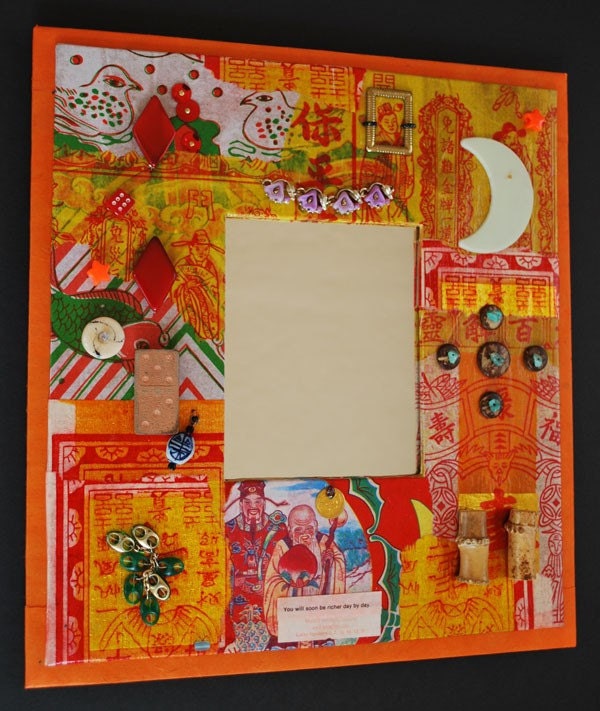 Good Fortune Folk Art Mirror //