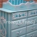 Sloane/Vintage Painted Shabby French Provincial Dresser with Changing Table Addition - MADE TO ORDER