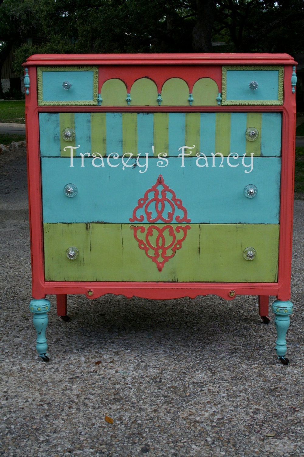 Jester-Custom Painted Dresser/Chest of Drawers MADE TO ORDER