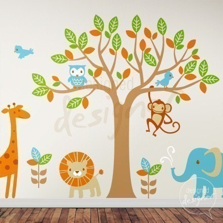 Children Wall Decal Kids Wall Decals - Safari wall decal wall sticker- dd1040