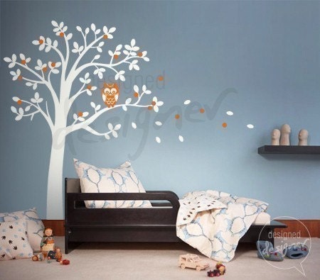 Wall Decal Wall Sticker Nursery decal- Owl on Tree wall decal - dd1020