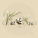 Kid Wall Decal Wall Sticker - Pandas Wall Decal dd1059