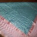 Vintage Satin Baby Quilt Pink and Blue