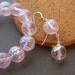 Pink bracelet pink earrings spring bracelet stretchy bracelet Pink Jewelry set Pastel colors Womens Fashion Jewelry