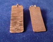 Textured copper earrings