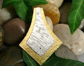 Art Deco Sterling silver and brass pendant