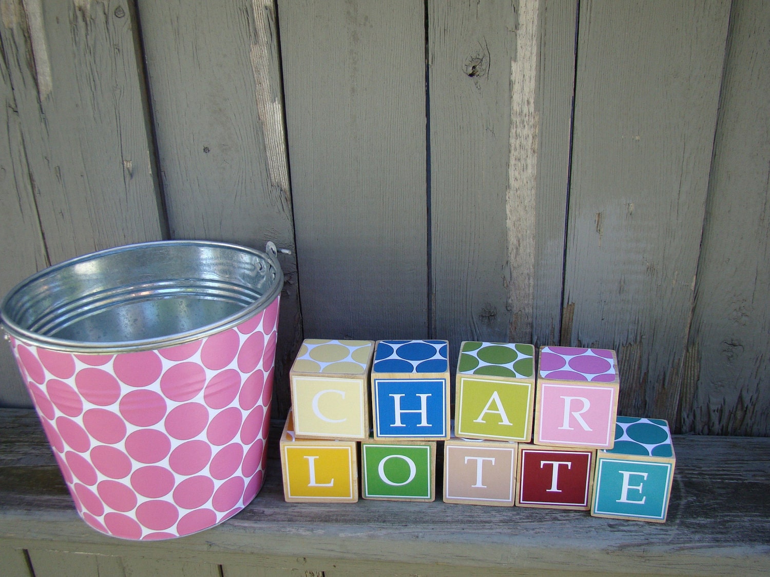 Childrens wooden letter blocks- custom you choose the letters