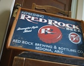 Handpainted Sign Serving Tray, Beer Brewery Theme, Sedona, Arizona Red Rock