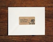 Custom Return Address Labels - Floral 02, One Sheet of 24 Labels