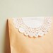 Peach Glassine Lined Bags and Doilies - Set of 10