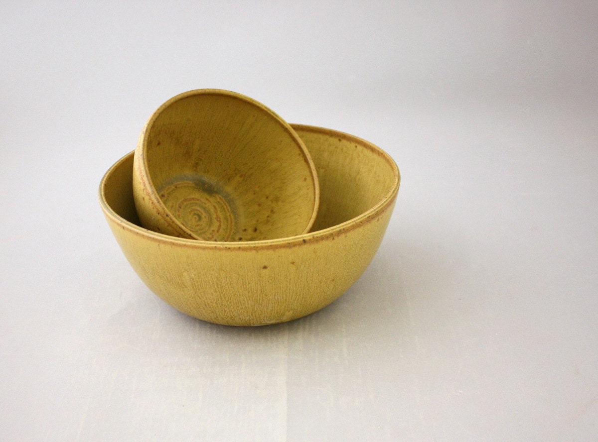 Set of 2 Nesting Bowls in Butternut Squash by Nstarstudio