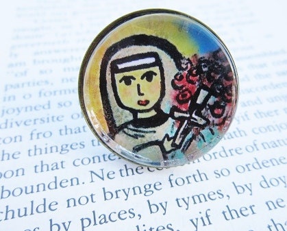 Saint Therese / The Little Flower adjustable ring