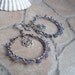 Tanzanite Hoop Earrings in Sterling Silver,