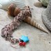 egyptian coil bracelet in copper with turquoise and coral
