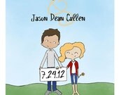 Semi Custom Save the Date - Illustrated