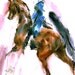 LAST RIDER Show horse Watercolor horse print Double Matted out to 16x20 SIGNED by the Artist Carol Ratafia