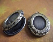4 - Antique Bronze - Oval Locket Pendant Settings  (FABLPS)